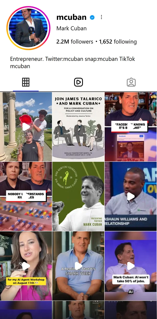 Mark Cuban on Instagram