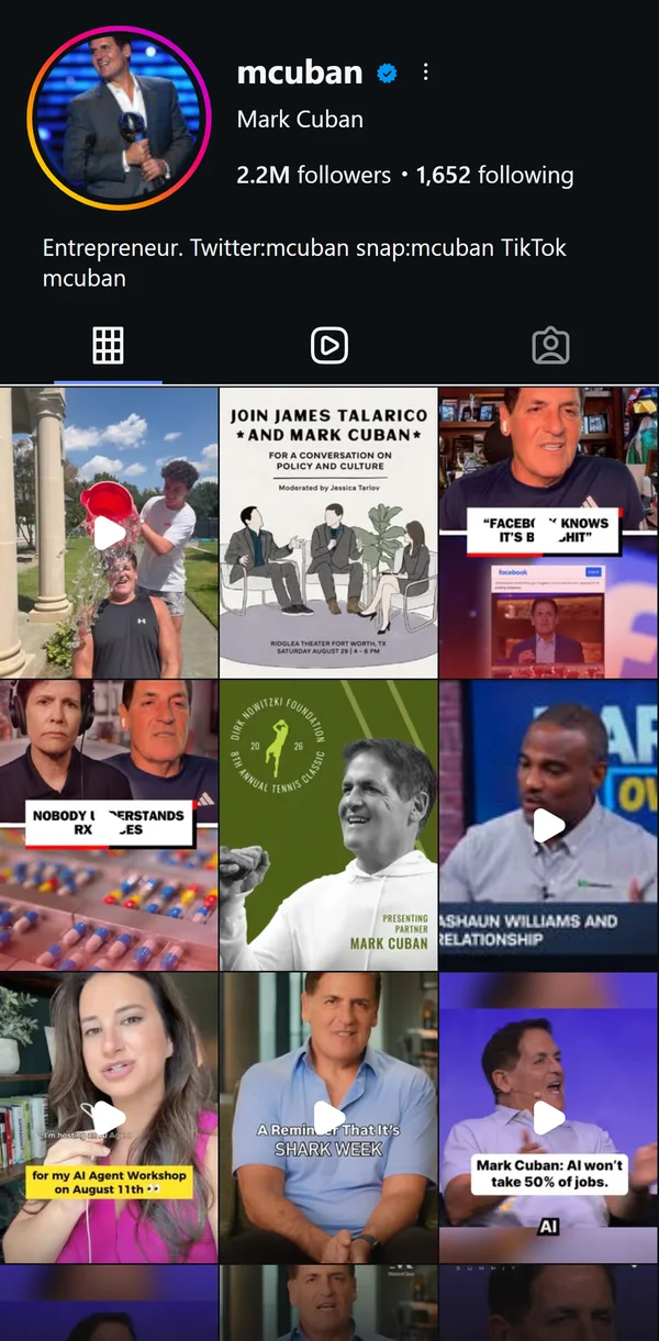 Mark Cuban on Instagram